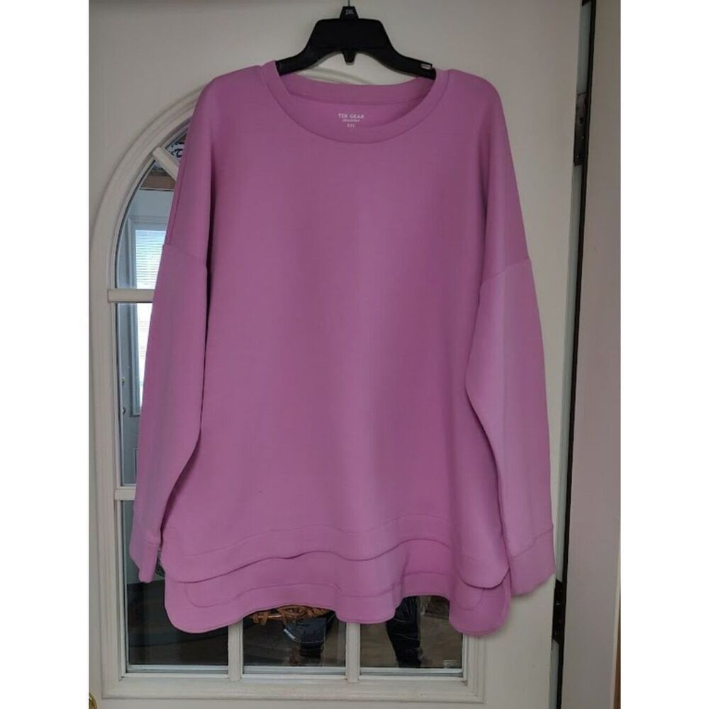 New Tek Gear Ultra Comfort Purple Long Sleeve Top Size Women's XXL